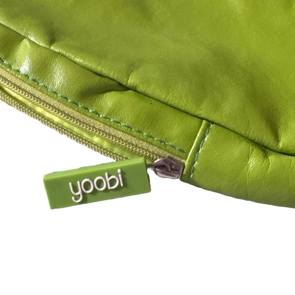 Yoobi Cactus Pencil Case Lime Green Faux Leather Novelty Pouch Desert Aesthetic